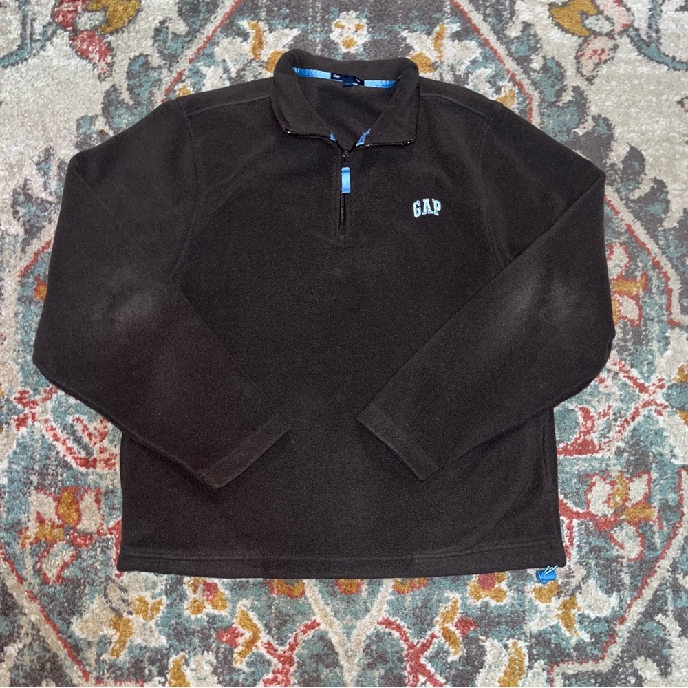 Brown gap quarter zip pullover size adult M GUC